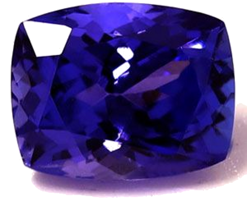 3.32 carat BLUE Cushion Tanzanite (1)