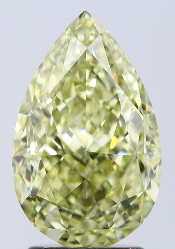3.03 carat Fancy Light Brownish Greenish Yellow-VS1 Natūralus Pear Deimantas (1)