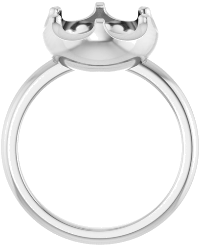 Sužadėtuvių Žiedas „Solitaire“ 14k white gold Oval 12mm x 10mm (2)