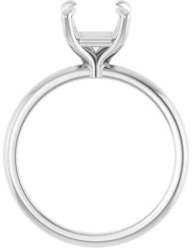 14K White  7x7 mm Asscher Solitaire Engagement Ring Mounting (2)