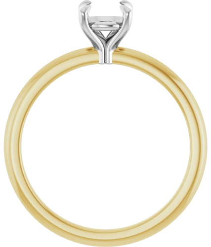 Sužadėtuvių Žiedas „Claw-Prong“ 14k yellow/white gold Round 5.8mm (2)