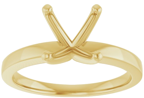 Sužadėtuvių Žiedas „Solitaire“ 585 Geltonojo Aukso Round 8.2mm (3)