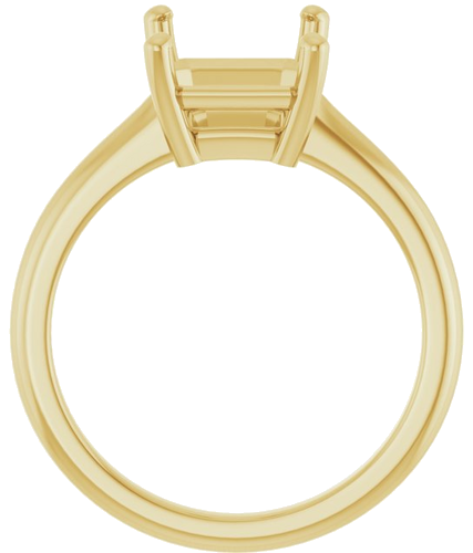 Sužadėtuvių Žiedas „V-End Prong“ 14k yellow gold Emerald 10mm x 8mm (2)
