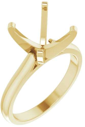 Sužadėtuvių Žiedas „Solitaire“ 14k yellow gold Round 10.5mm (1)