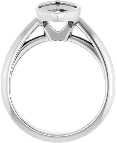 Sužadėtuvių Žiedas „Bezel-Set Solitaire“ 10k white gold Marquise 15mm x 7mm (2)