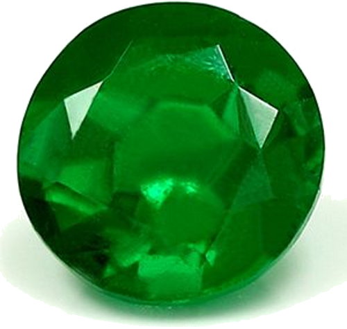 0.63 carat GREEN Round Smaragdas (1)