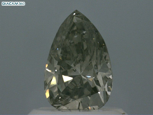 0.58 carat Fancy Gray-SI2 Natūralus Pear Deimantas (1)