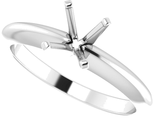 Sužadėtuvių Žiedas „Heavy Solitaire“ 585 Baltojo Aukso Emerald 6mm x 4mm (5)