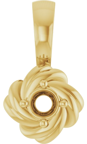 Pakabukas „Knot“ 10k yellow gold Round 4mm (1)