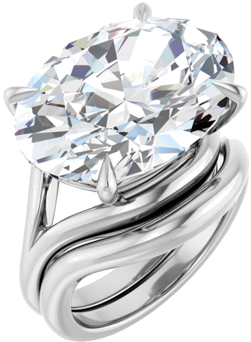 Sužadėtuvių Žiedas „Claw-Prong Solitaire“ 925 Sidabro Oval 18mm x 13mm (6)