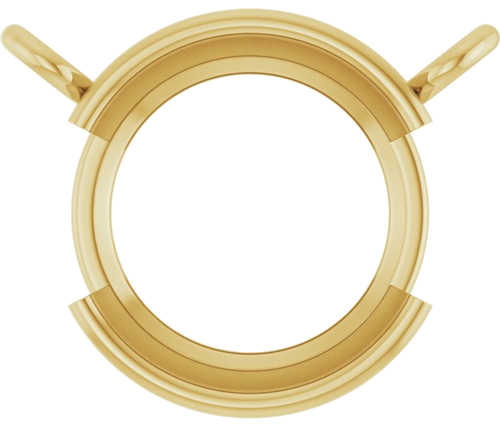 Pakabukas „Half-Bezel Solitaire“ 18k yellow gold Round 8mm (1)