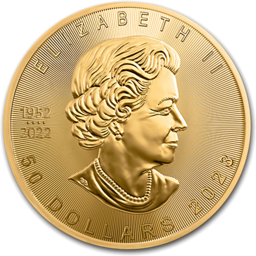 1 oz Klevo lapas 2023 Kanada auksinė moneta (2)