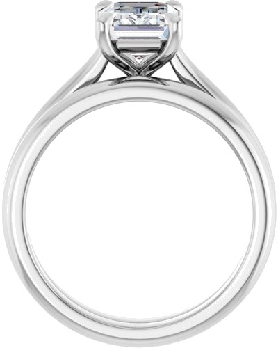 Sužadėtuvių Žiedas „Claw-Prong“ 14k white gold Emerald 8mm x 6mm (7)