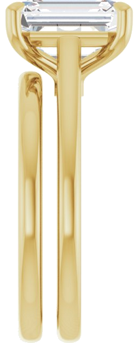 Sužadėtuvių Žiedas „Claw-Pong“ 10k yellow gold Emerald 9mm x 7mm (9)