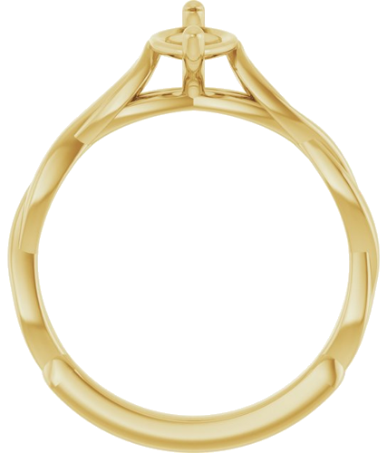 Sužadėtuvių Žiedas „Infinity-Inspired“ 14k yellow gold Marquise 10mm x 5mm (2)