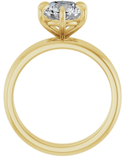 Sužadėtuvių Žiedas „Solitaire“ 585 Geltonojo Aukso Round 8mm (7)