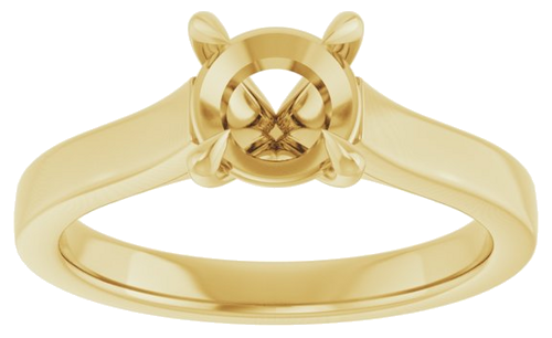 Sužadėtuvių Žiedas „Claw-Prong“ 14k yellow gold Round 6.5mm (3)