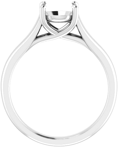 14K White 7 mm Round Solitaire Engagement Ring Mounting (2)