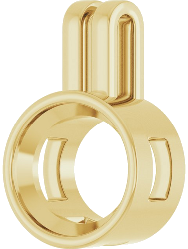 Pakabukas „Bezel-Set Solitaire“ 14k yellow gold Oval 12mm x 10mm (2)