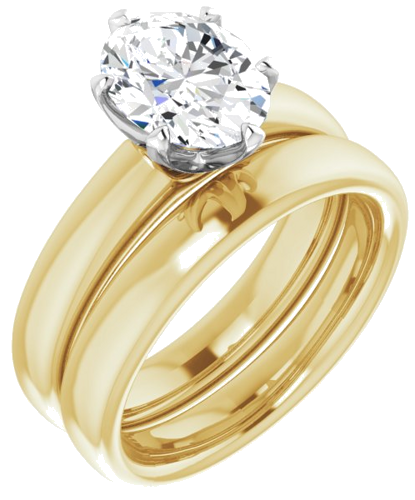 Sužadėtuvių Žiedas „Solstice Solitaire®“ 14k yellow/white gold Oval 9mm x 7mm (6)