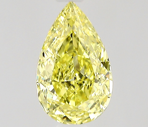 0.59 carat Fancy Intense Yellow-IF Natūralus Pear Deimantas (1)