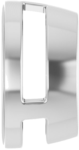 14K White 12 mm Round Slide Pendant Mounting (3)