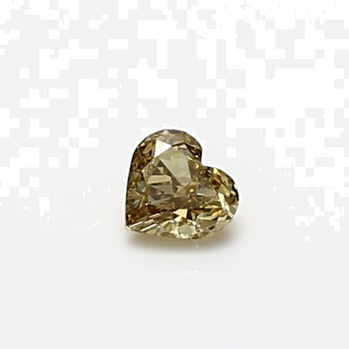 0.53 carat Fancy Deep Brownish Greenish Yellow-SI1 Natūralus Heart Deimantas (1)
