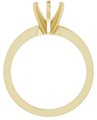 14K Yellow 8x6 mm Oval Solitaire Engagement Ring Mounting (2)