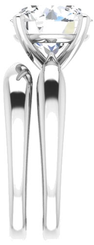 Sužadėtuvių Žiedas 14k white gold Round 10mm (9)
