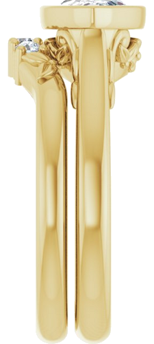 Sužadėtuvių Žiedas „Bezel-Set“ 14k yellow gold Marquise 12mm x 6mm (9)