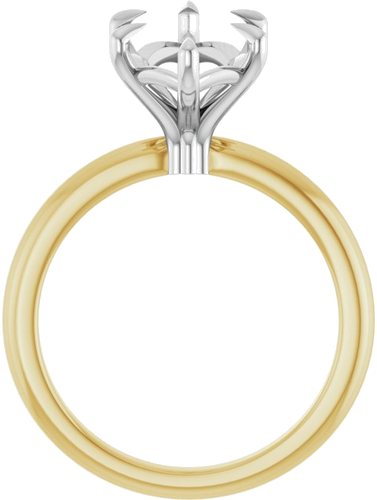 Sužadėtuvių Žiedas „Solitaire“ 14k yellow/white gold Marquise 16mm x 8mm (2)
