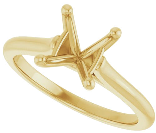Sužadėtuvių Žiedas „Accented“ 10k yellow gold Oval 9mm x 7mm (5)