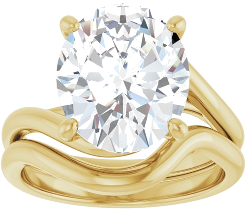 Sužadėtuvių Žiedas „Bypass“ 14k yellow gold Oval 12mm x 10mm (8)
