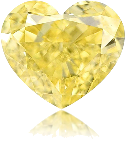 0.65 carat Fancy Intense Yellow-VS1 Natūralus Heart Deimantas (1)