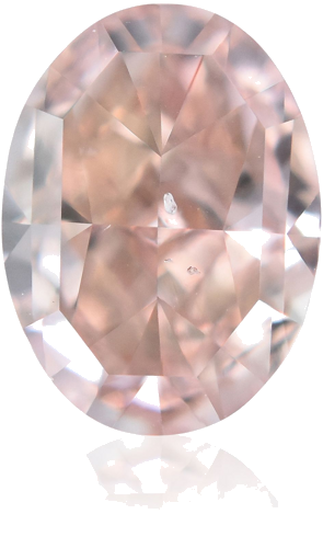 0.5 carat Fancy Brownish Orangey Pink-SI2 Natūralus Oval Deimantas (1)