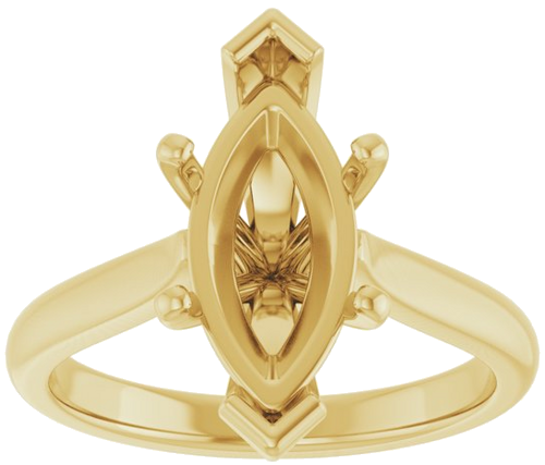 Sužadėtuvių Žiedas 14k yellow gold Marquise 14mm x 7mm (3)