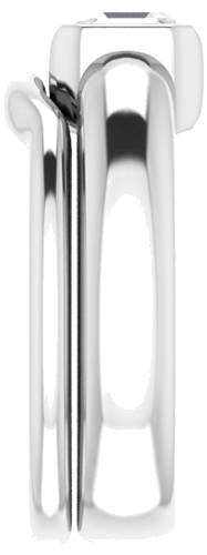 Sužadėtuvių Žiedas „Half Bezel Solitaire“ 585 Baltojo Aukso Asscher 6mm (9)