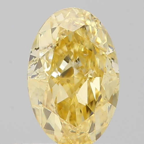 0.59 carat Fancy Deep  Yellow-SI1 Natūralus Oval Deimantas (1)
