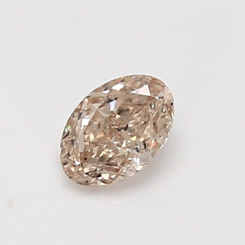 0.52 carat Fancy Light Pinkish Brown-SI1 Natūralus Oval Deimantas (1)