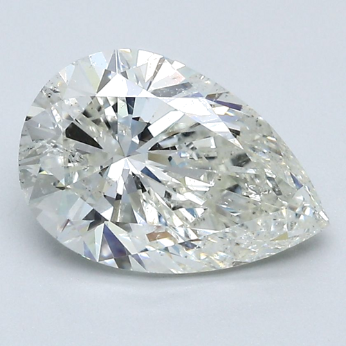 2.5 carat J-SI2 Natūralus Pear Deimantas (1)