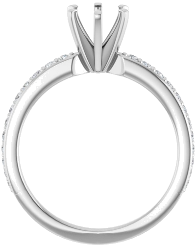 Sužadėtuvių Žiedas „Solitaire“ 14k white gold Round 6mm (2)