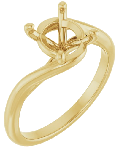Sužadėtuvių Žiedas „Bypass“ 14k yellow gold Oval 9mm x 7mm (1)