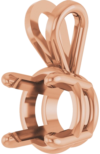 Pakabukas „Round 4-Prong Basket“ 14k rose gold Round 6.5mm (2)