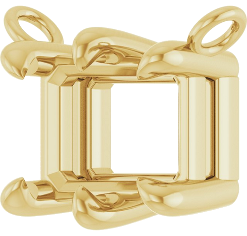 14K Yellow 7x5 mm Emerald 6-Prong Necklace Center (2)