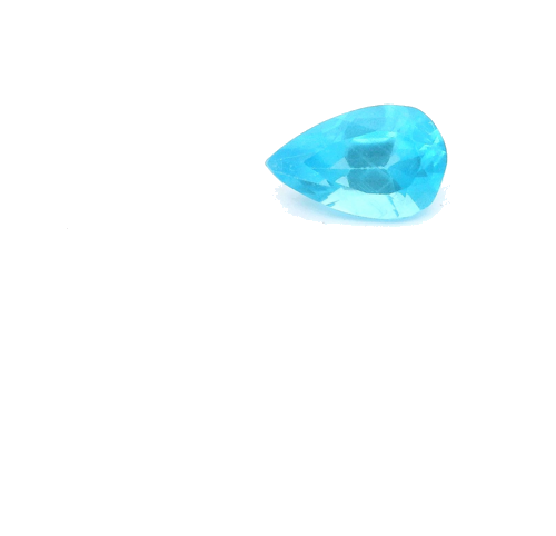 0.42 carat BLUE Pear Apatite (1)