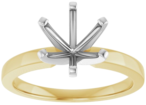 Sužadėtuvių Žiedas „Solitaire“ 18k yellow/white gold Round 8.2mm (3)