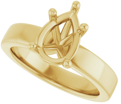 Sužadėtuvių Žiedas „Solitaire“ 585 Geltonojo Aukso Pear Shape 10mm x 7mm (5)