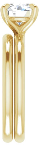 18K Yellow  7.4 mm Round Solitaire Engagement Ring Mounting (9)