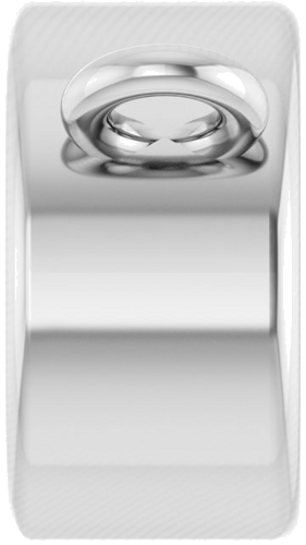 Pakabukas „Rose-Cut Bezel-Set“ 14k white gold Round 4mm (3)