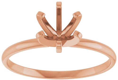 Sužadėtuvių Žiedas „Solitaire“ 14k rose gold Round 5.8mm (3)